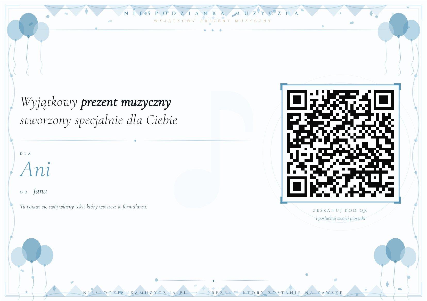 Wzór karty podarunkowej 3